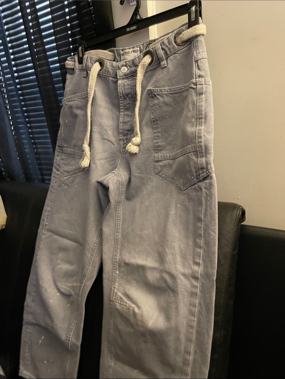 Free People Moxie Slung Pull On Barrel Grey Jeans Size 28 NWOT SOLD-OUT VIRAL - Picture 9 of 16